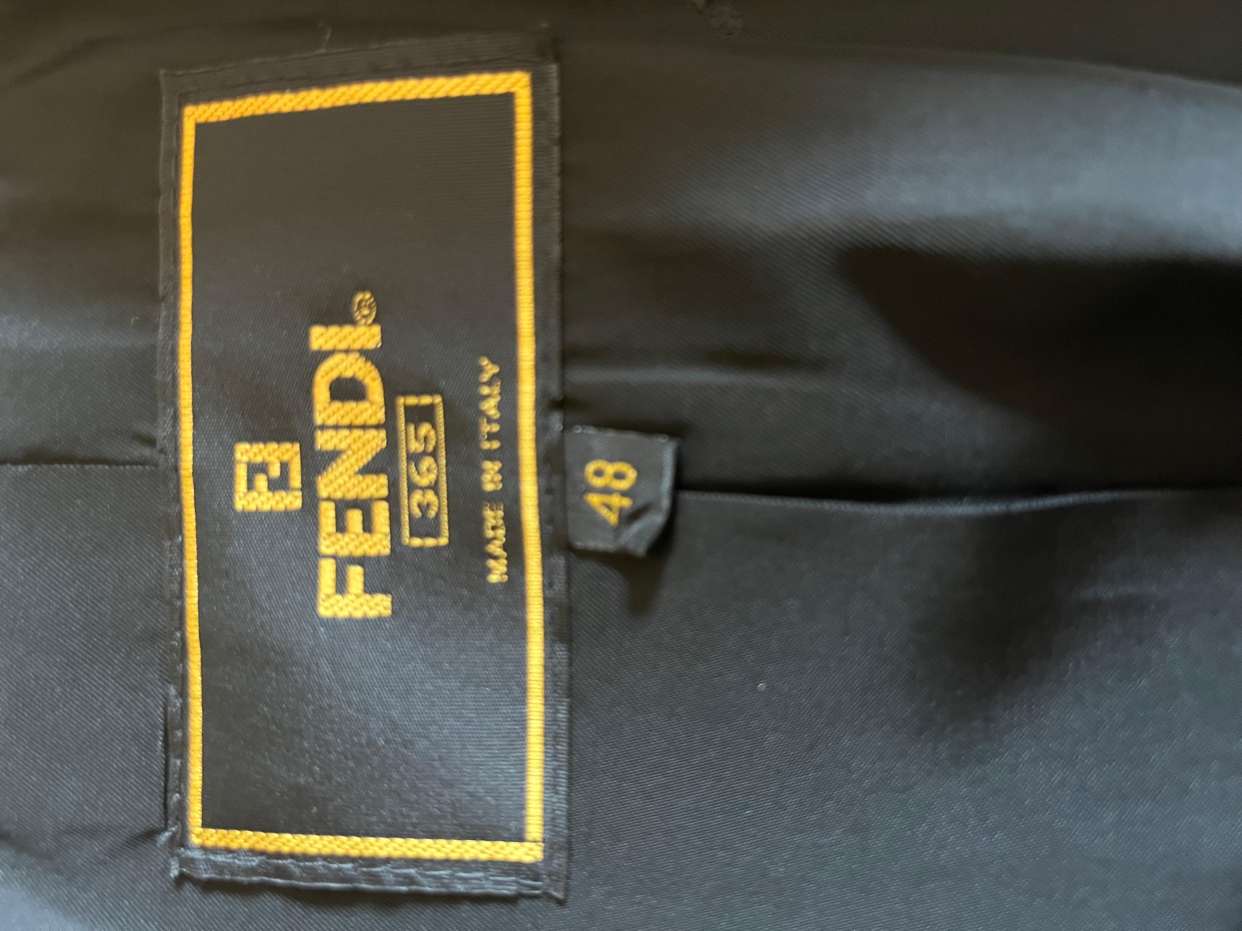 Women's 1990s Fendi Black Coat 48 (ITL) For Sale