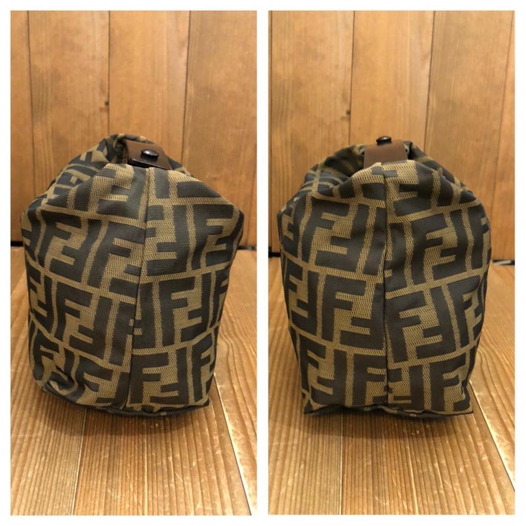 Fendi Zucca Pochette - Brown Handle Bags, Handbags - FEN284082
