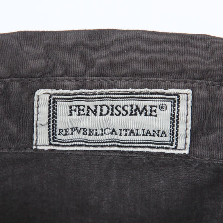 1990s Fendi Grey Shirt For Sale at 1stDibs