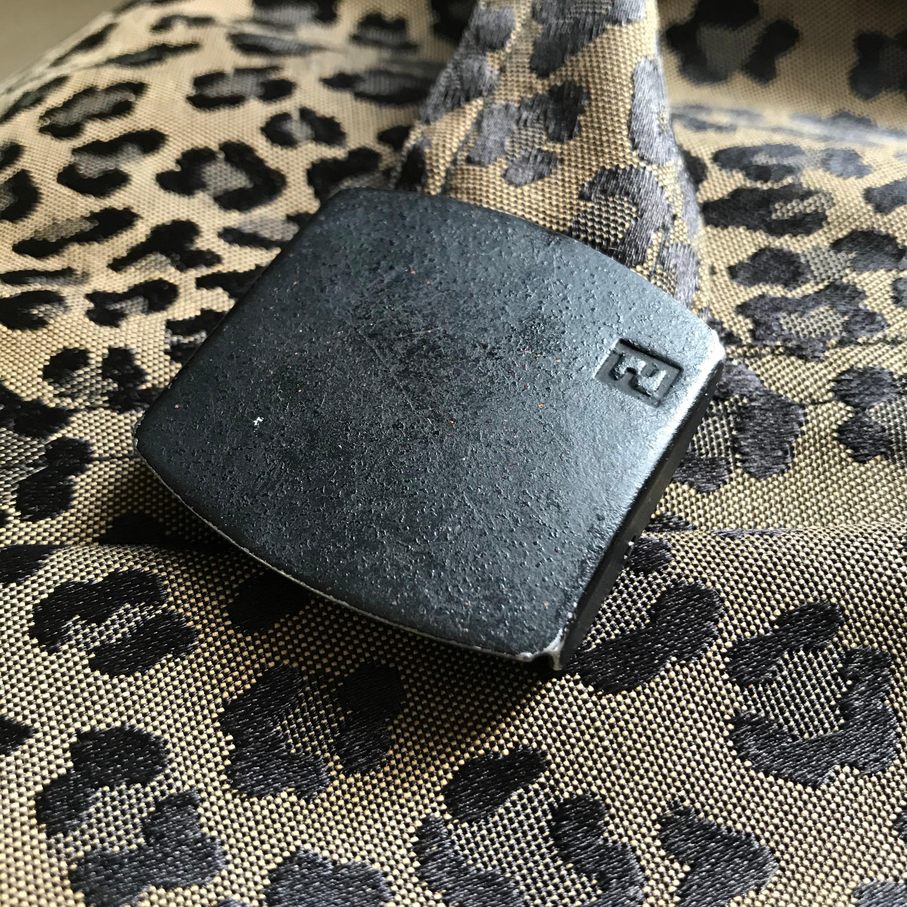 1990's Fendi Jeans Cheetah Print Trench Coat Medium size 3
