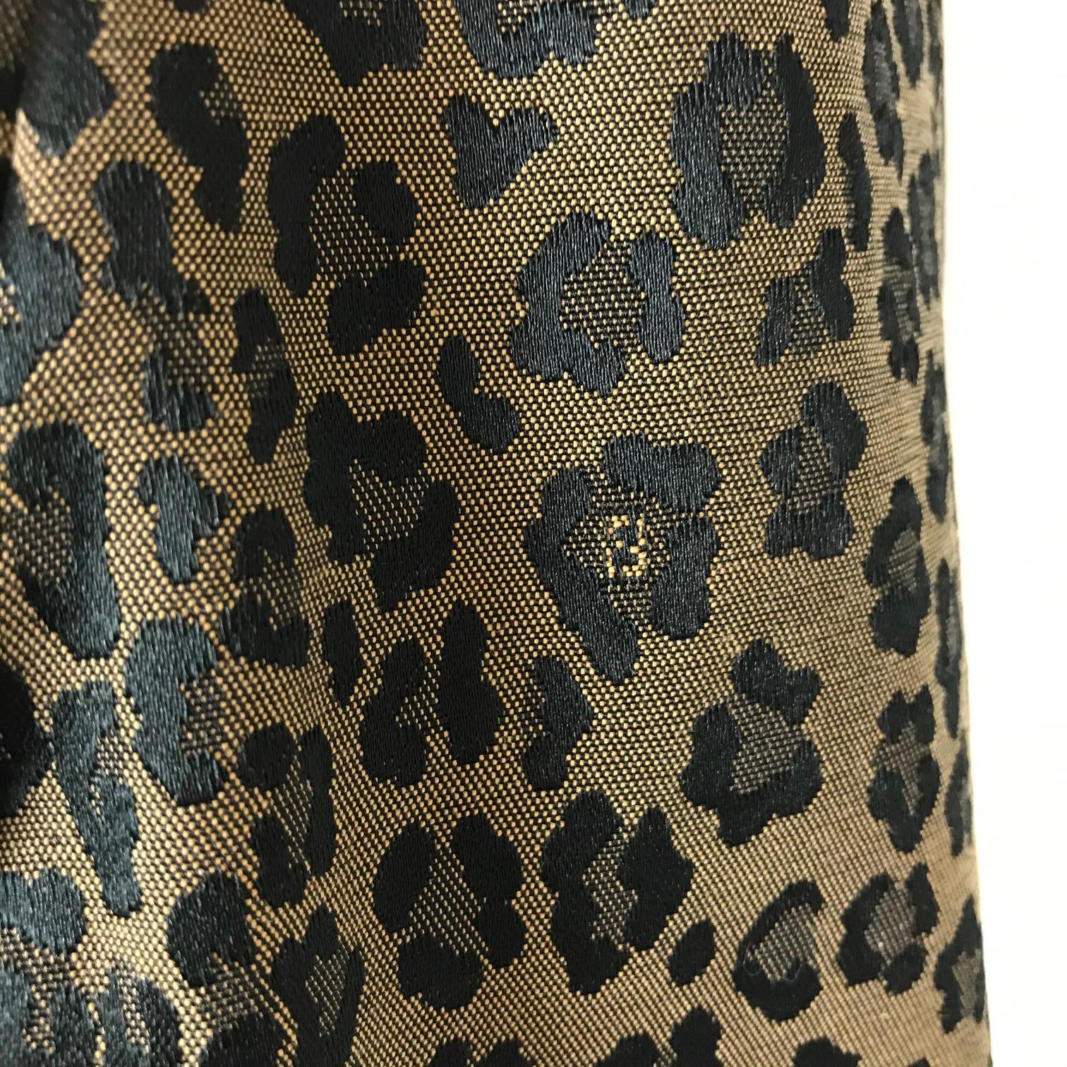 1990's Fendi Jeans Cheetah Print Trench Coat Medium size 1