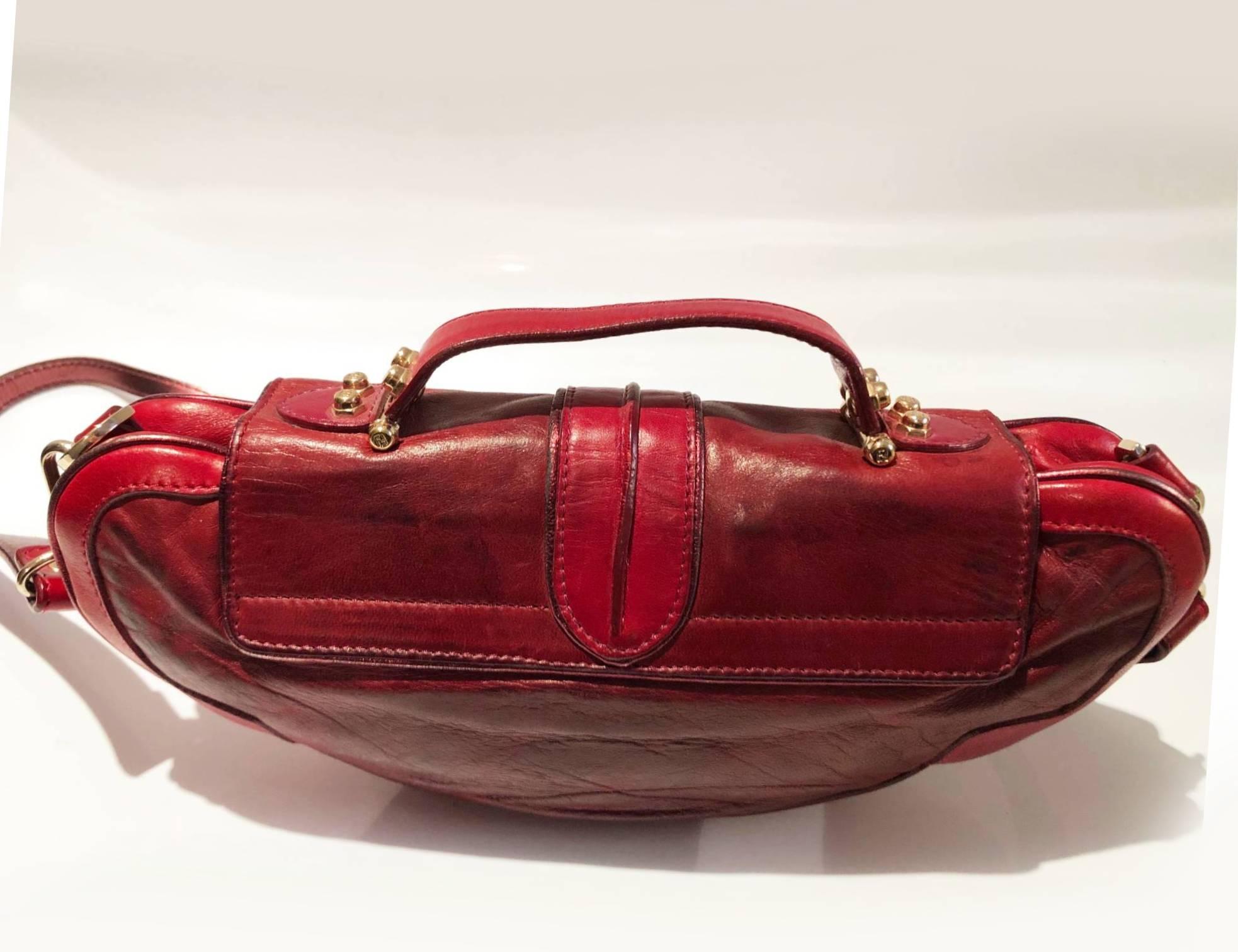 Marrone 1990 Fendi Mirror Clutch Cross body Borsa