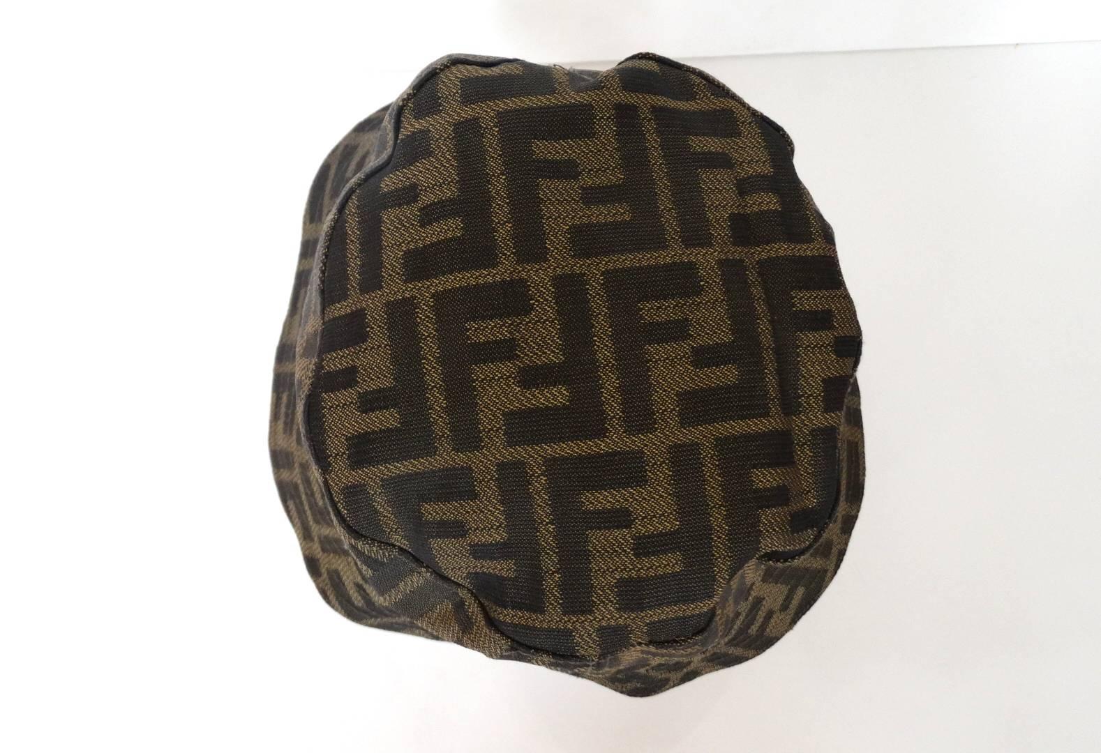 Black 1990s Fendi Zucca Monogram Bucket Hat 