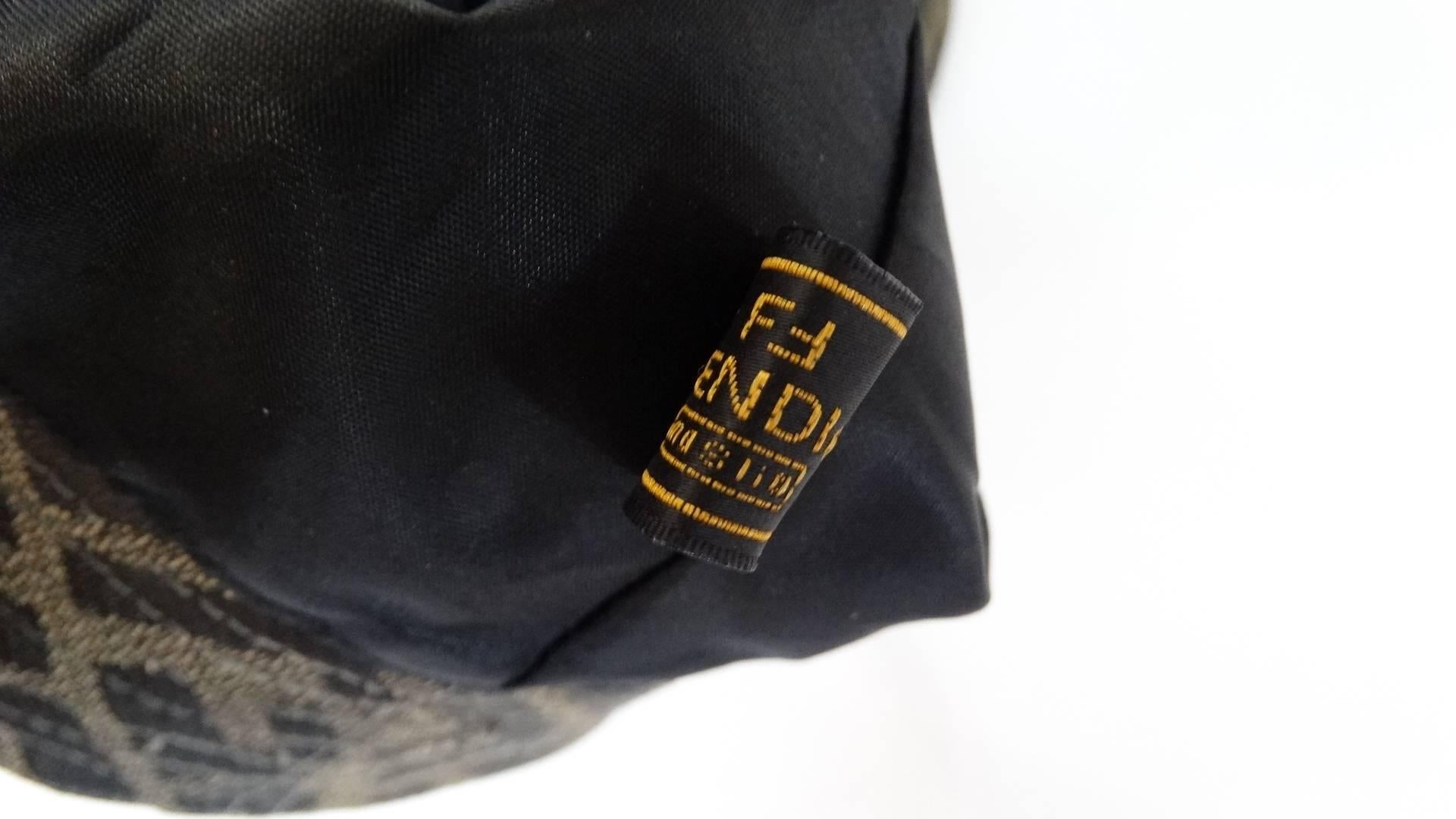 Women's 1990s Fendi Zucca Monogram Bucket Hat 