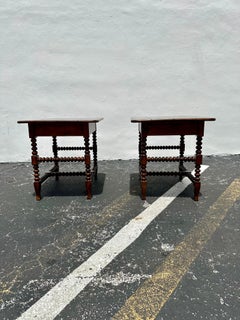 1990er Ferguson Copeland Bobbin End Tables Nachttische, 2er-Set