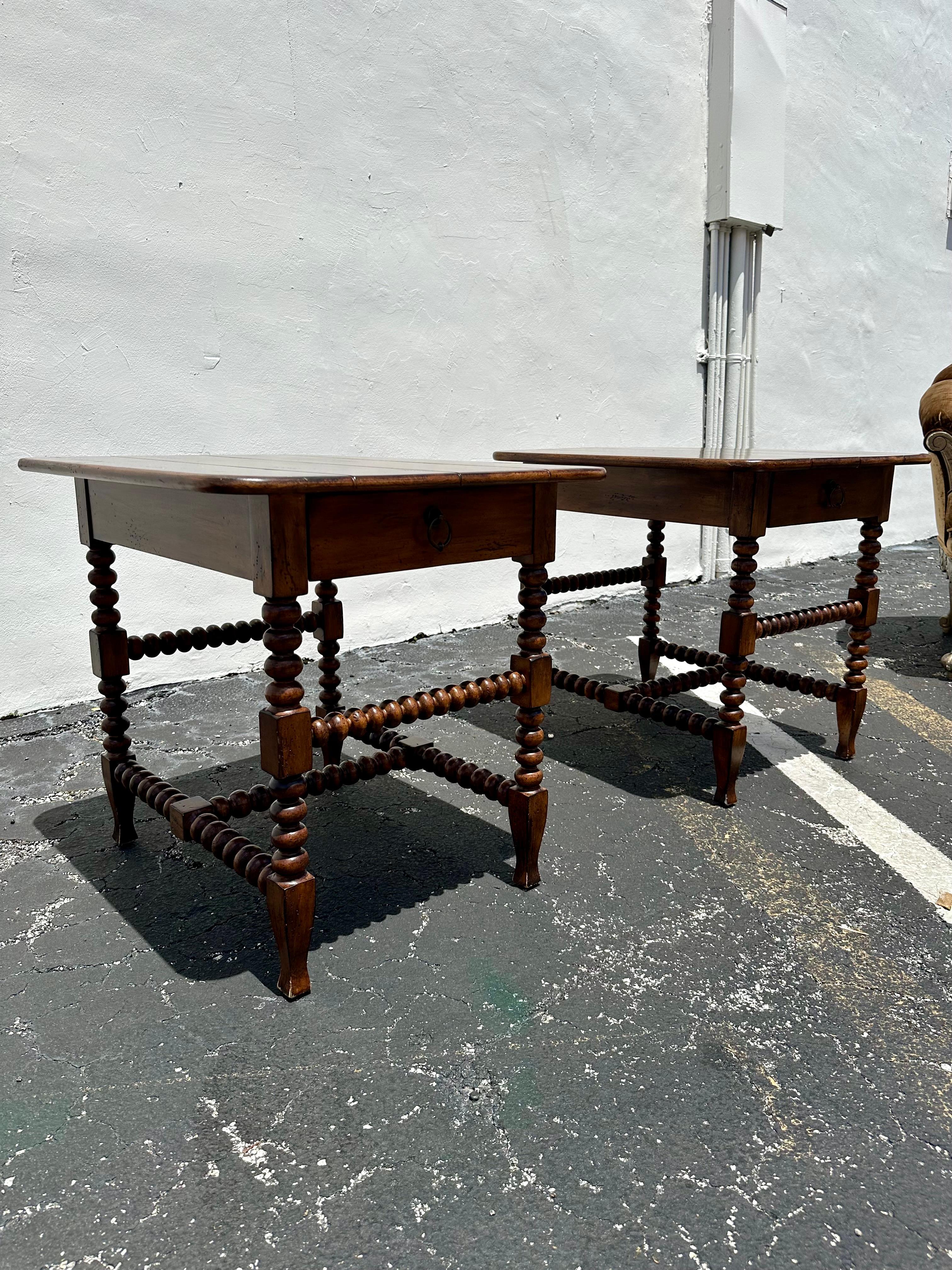 1990 Ferguson Copeland Tables d'extrémité Tables de nuit, ensemble de 2 Bon état - En vente à Fort Lauderdale, FL