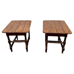 1990er Ferguson Copeland Bobbin End Tables Nachttische, 2er-Set