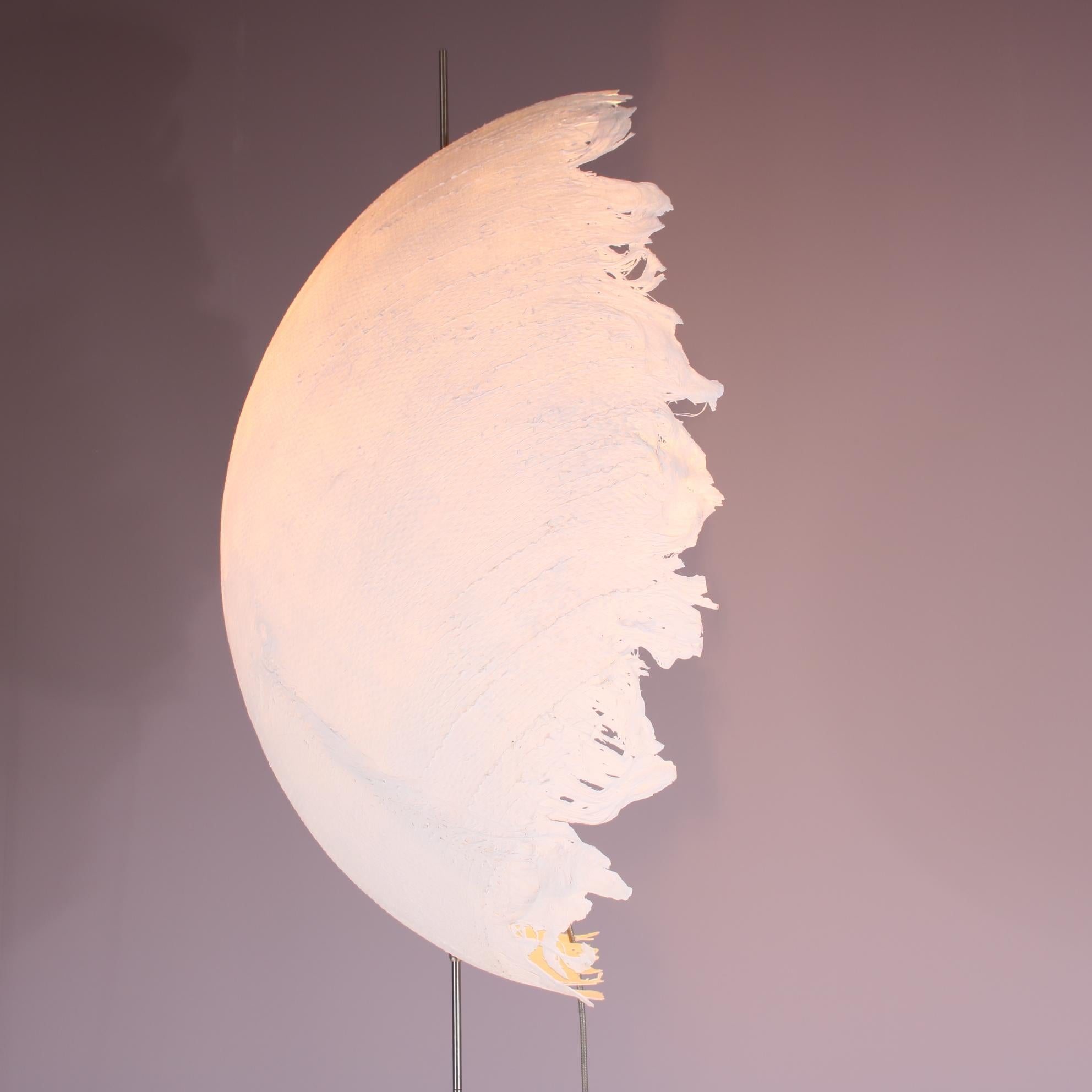 Metal 1990s Fiberglass floor lamp “Postkrisi F60” by Catellani & Smith, Italy For Sale