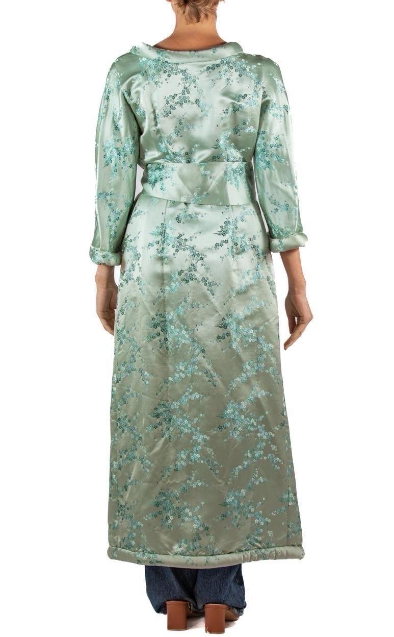 1990S Ensemble en soie bleu clair et imprimé floral Excellent état - En vente à New York, NY