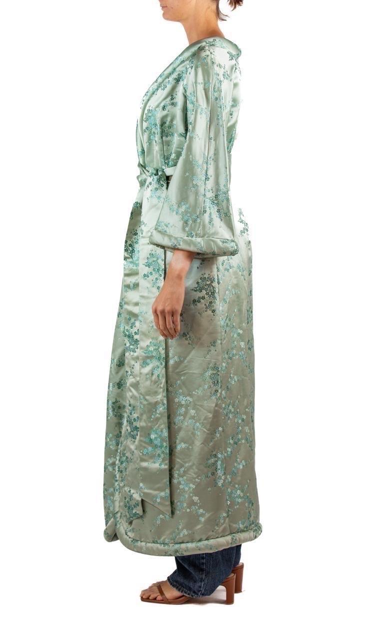 1990S Ensemble en soie bleu clair et imprimé floral Pour femmes en vente