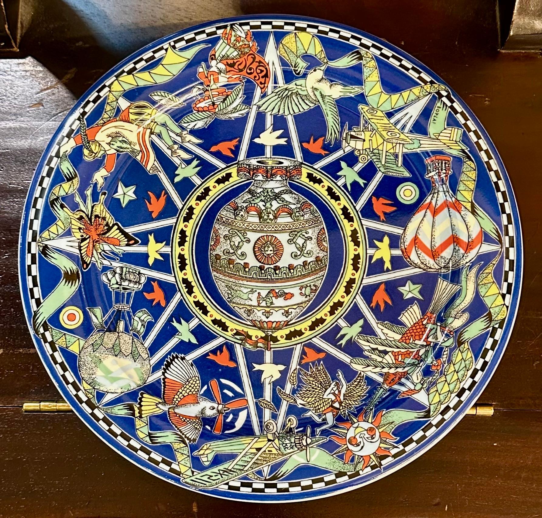 A 1990s Suisse Langenthal charger porcelain plate 