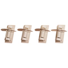 1990s Four White Wall Lights/Sconces by Joachim Lepper for Louis Poulsen
