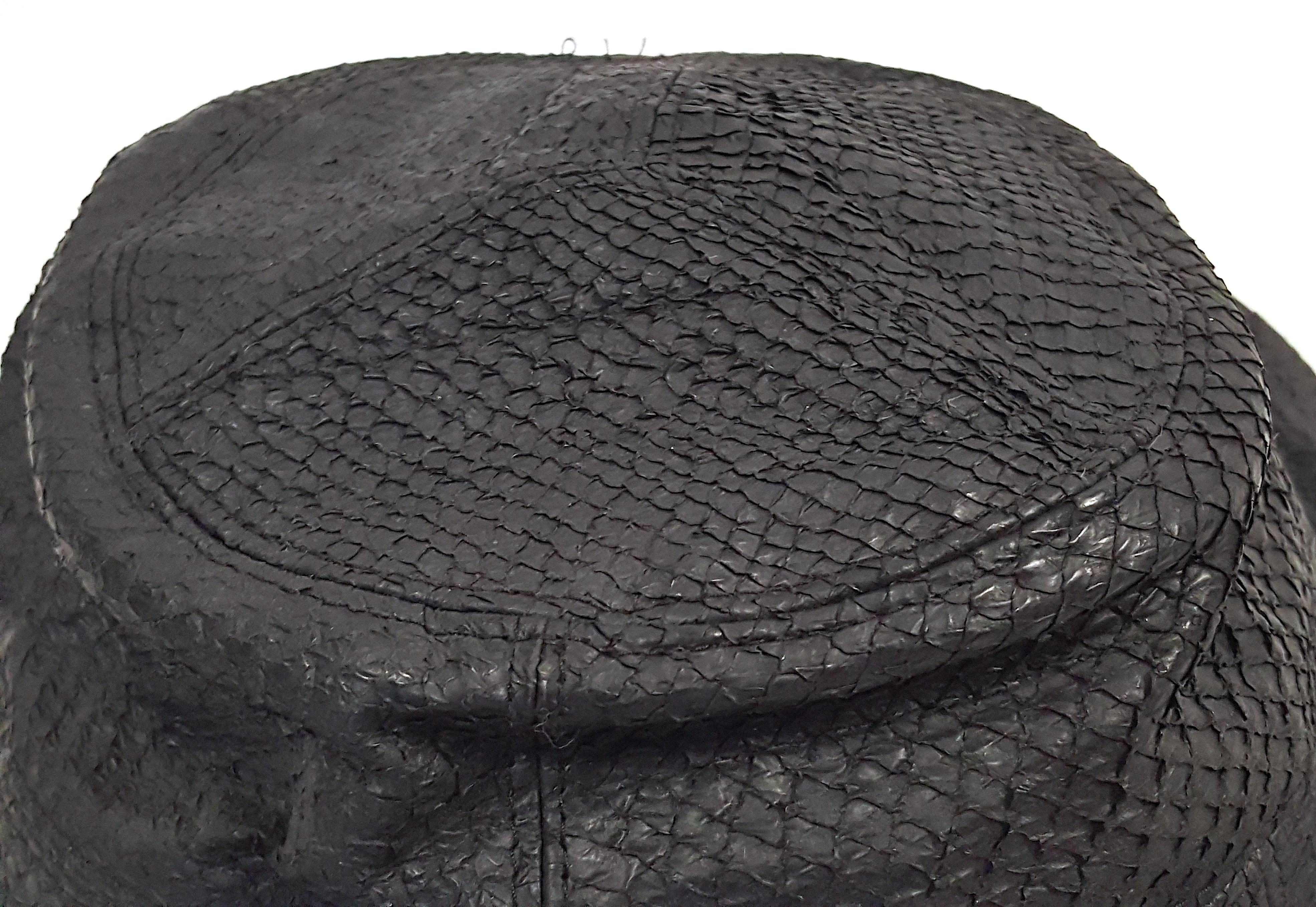1990s France Handcrafted Exotic Fishskin RainHat LeCorre 