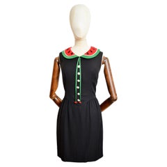 Franco Moschino CHEAP & CHIC - Vestito nero a forma di cocomero degli anni '90