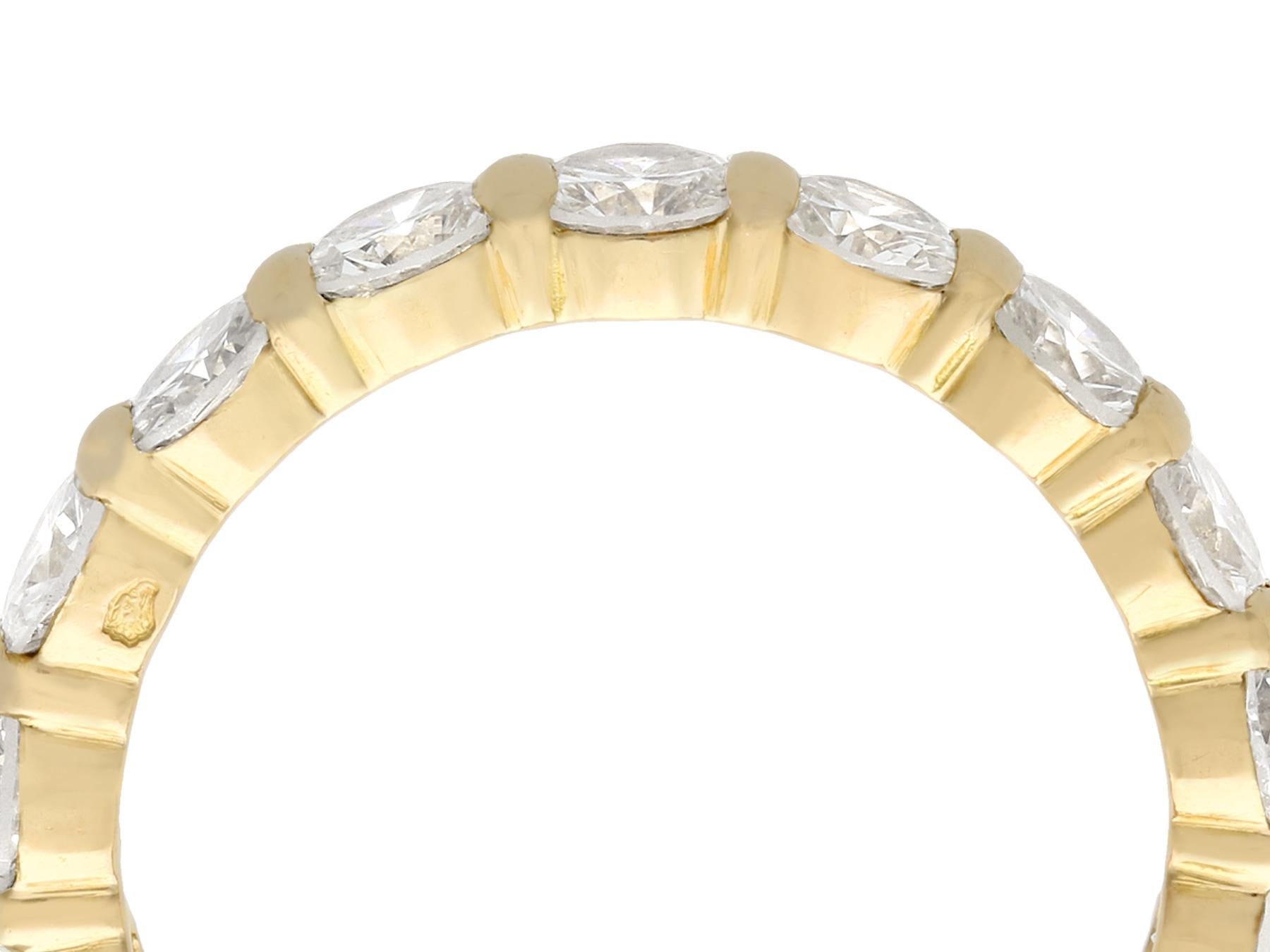 A stunning vintage 1990s 2.72 carat diamond and 18k yellow gold full eternity ring; part of our diverse diamond jewelry and estate jewelry collections.

This stunning, fine and impressive diamond eternity ring has been crafted in 18k yellow