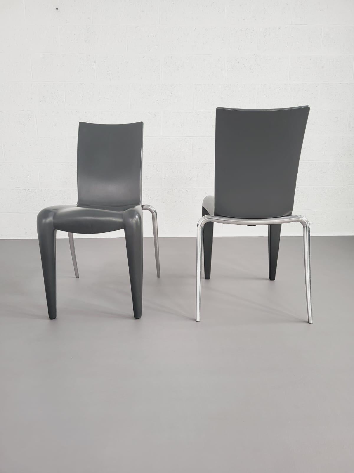1990s French Design Set of 6 Louis XX Model Chairs by Philippe Starck For Vitra For Sale 4