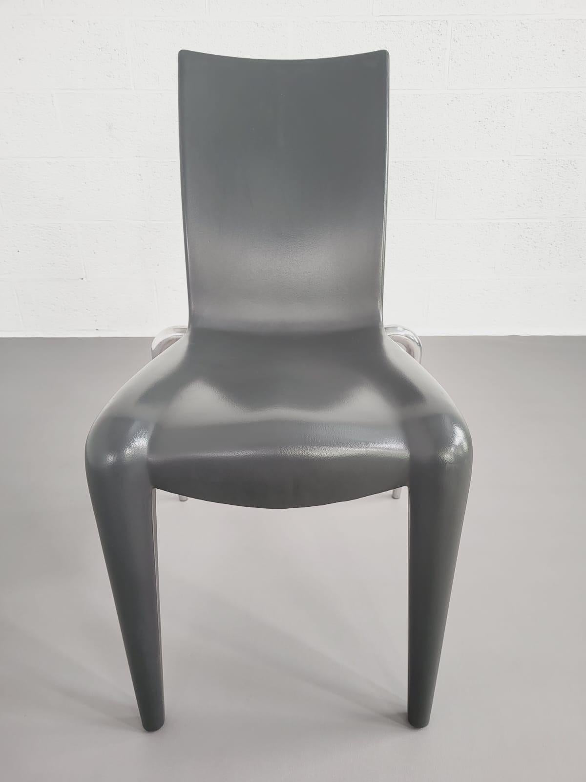 1990s French Design Set of 6 Louis XX Model Chairs by Philippe Starck For Vitra For Sale 5