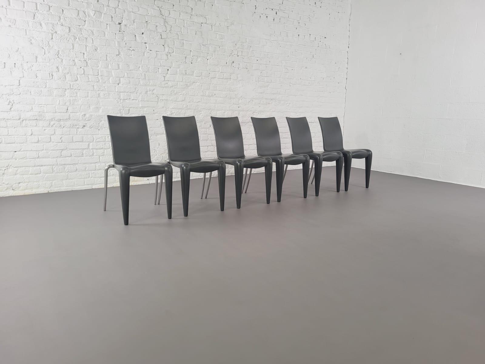 Post-Modern 1990s French Design Set of 6 Louis XX Model Chairs by Philippe Starck For Vitra For Sale
