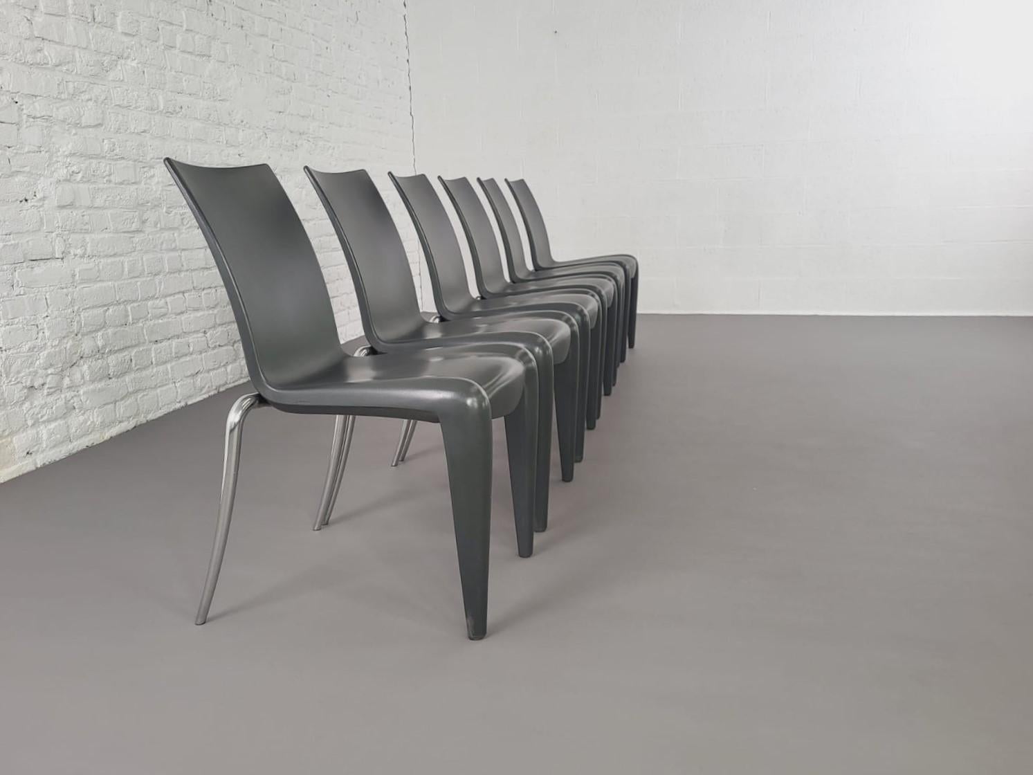 20th Century 1990s French Design Set of 6 Louis XX Model Chairs by Philippe Starck For Vitra For Sale