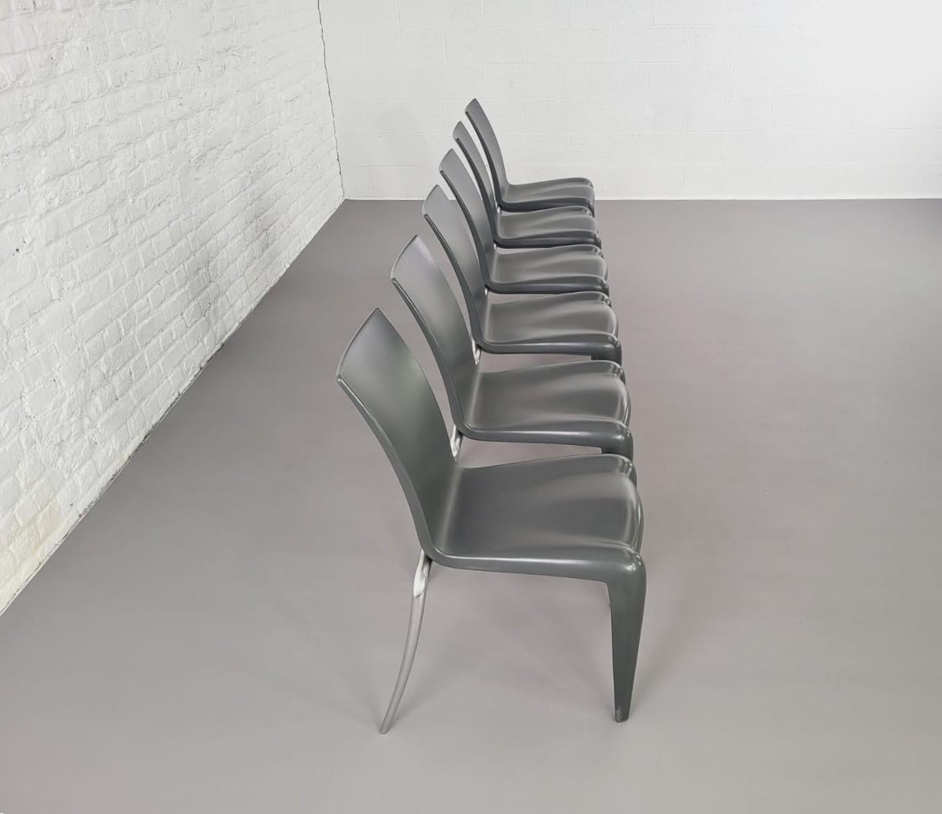 Plastic 1990s French Design Set of 6 Louis XX Model Chairs by Philippe Starck For Vitra For Sale