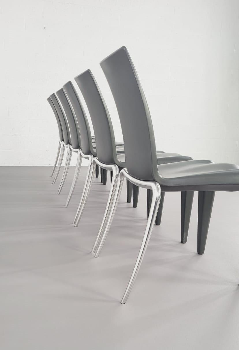 1990s French Design Set of 6 Louis XX Model Chairs by Philippe Starck For Vitra For Sale 1