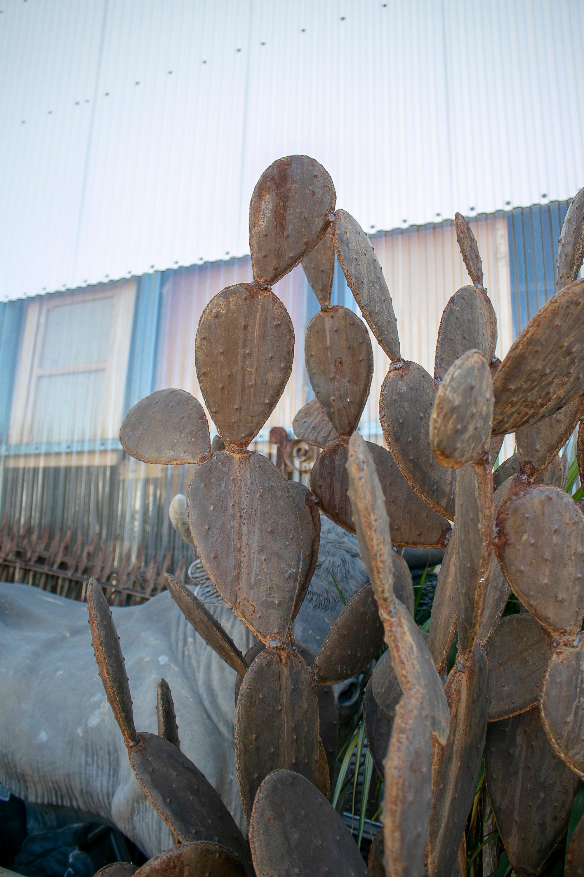 Sculpture de cactus en fer français des années 1990 en vente 4