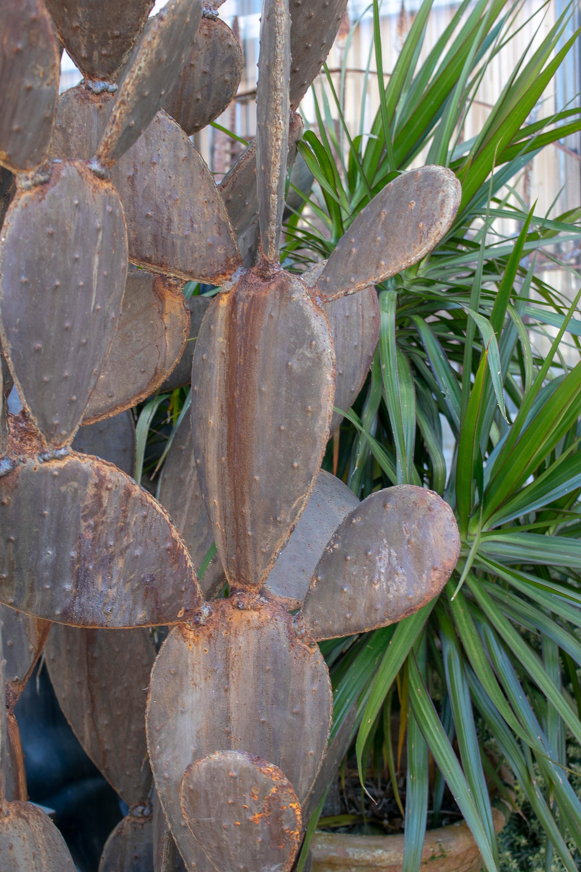 Sculpture de cactus en fer français des années 1990 en vente 1