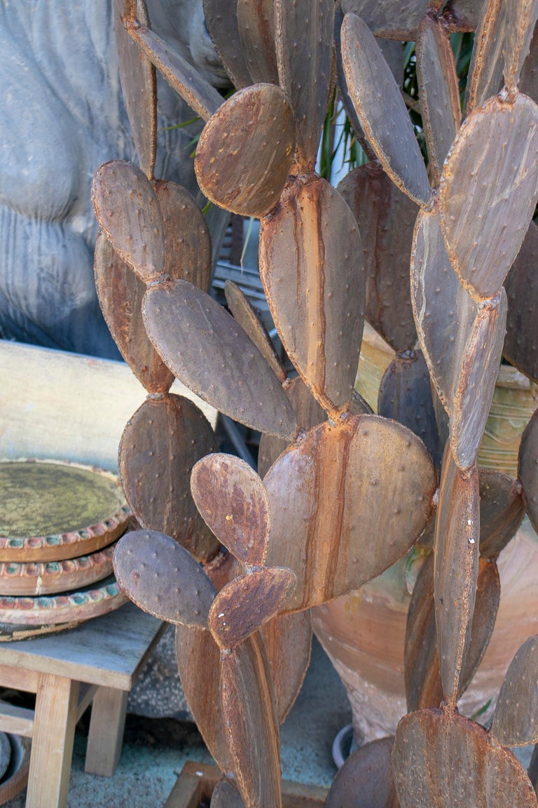 1990s French Iron Cactus Sculpture For Sale at 1stDibs