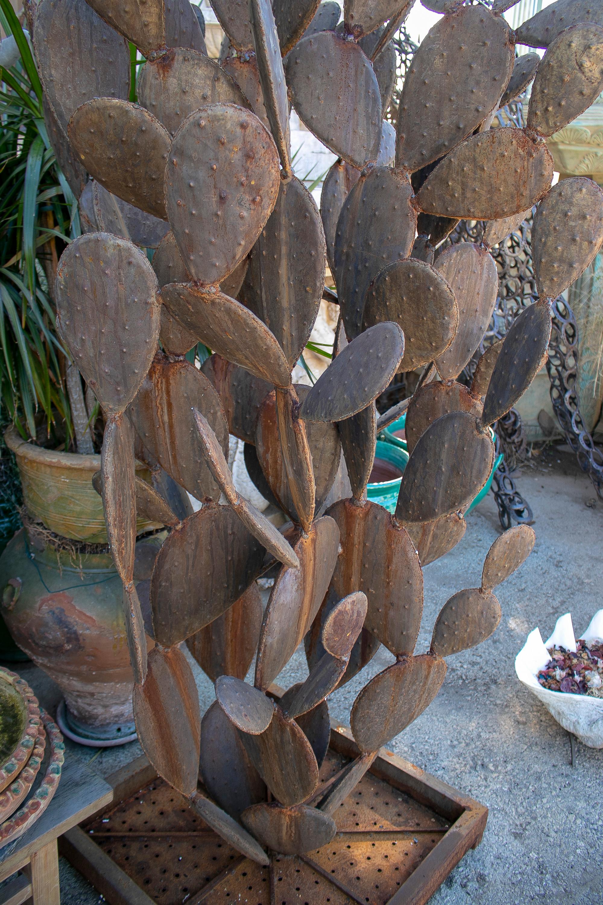 1990s French Iron Cactus Sculpture For Sale 5