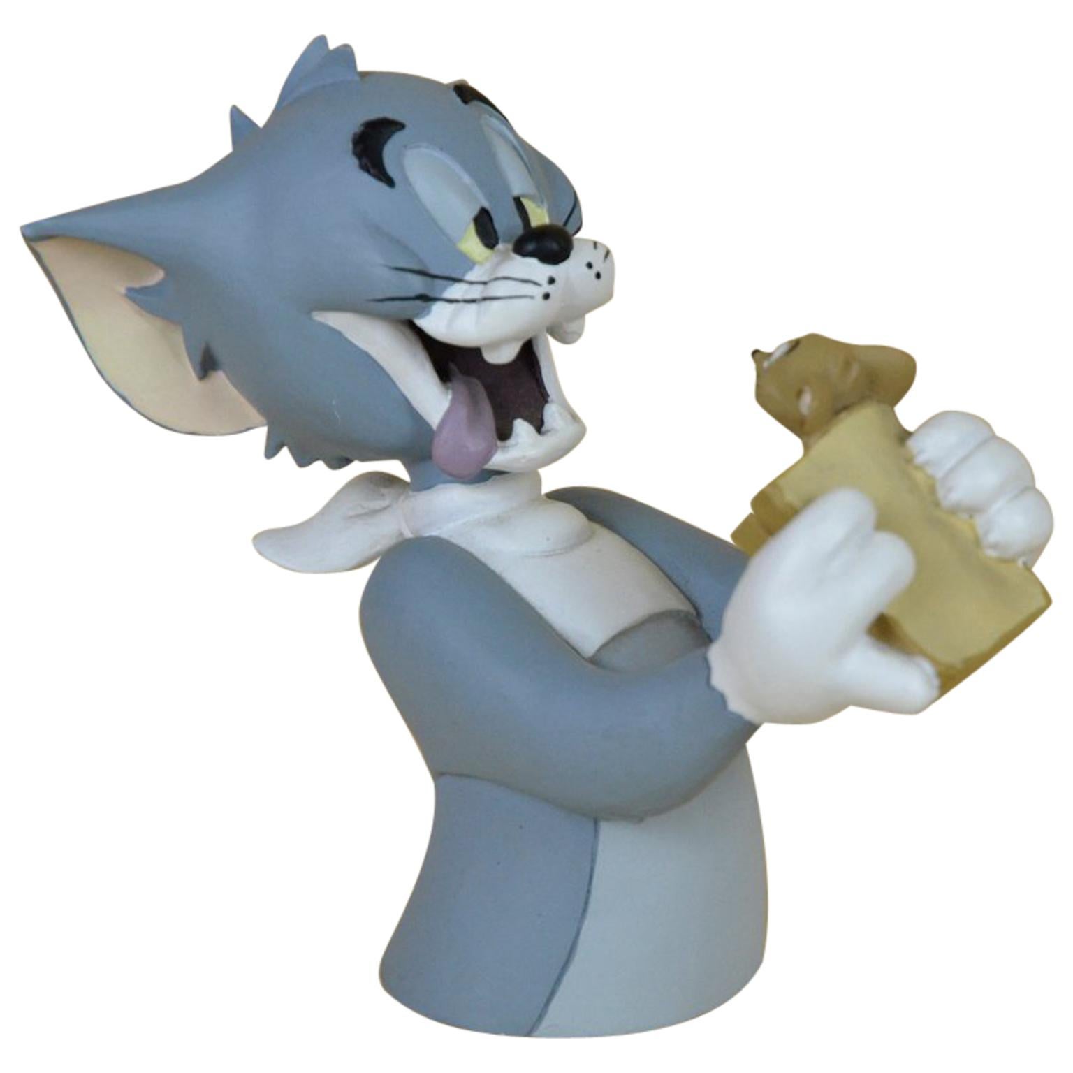 1990s French Vintage Hanna-Barbera Tom and Jerry Statue by Demons & Merveilles For Sale