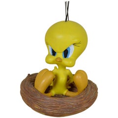 1990s French Vintage Warner Bros Tweety in His Nest Statue by Demons&Merveilles