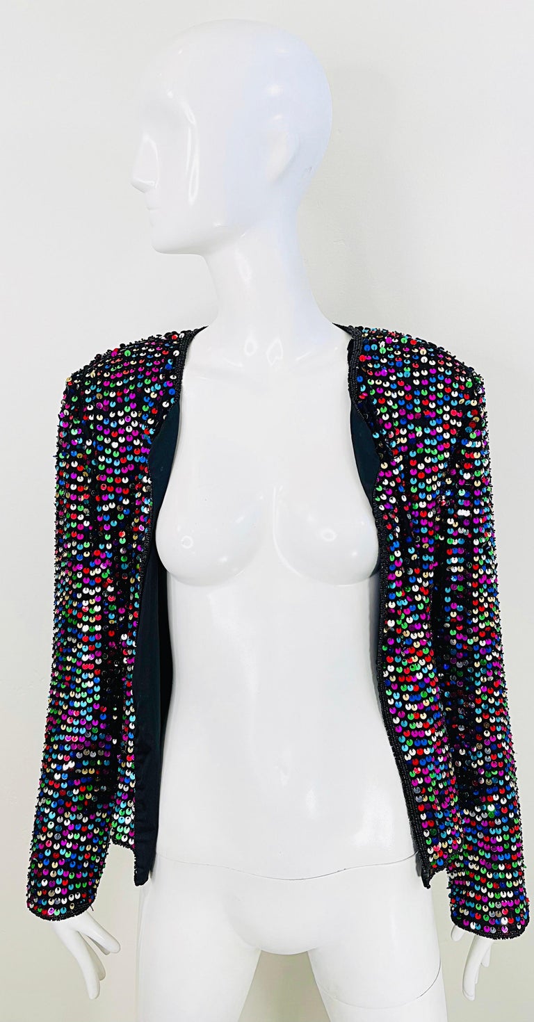 A Maureen O'Hara cashmere sweater with sequin and bead applique