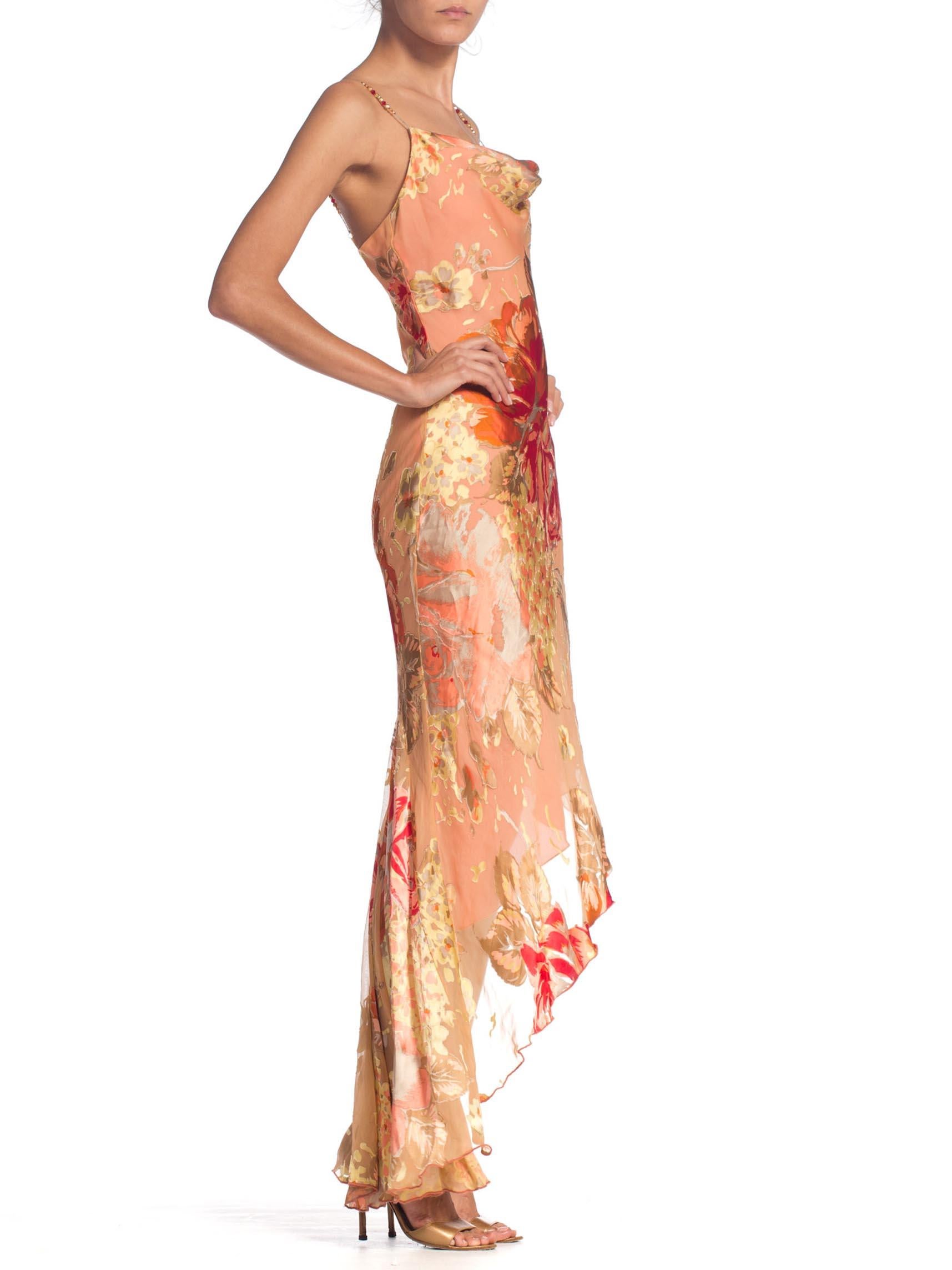 Beige 1990S Galliano Dior Style Bias Cut Silk Dress