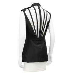 Vintage 1990's Gaultier Silk Double Breasted Cage Back Vest