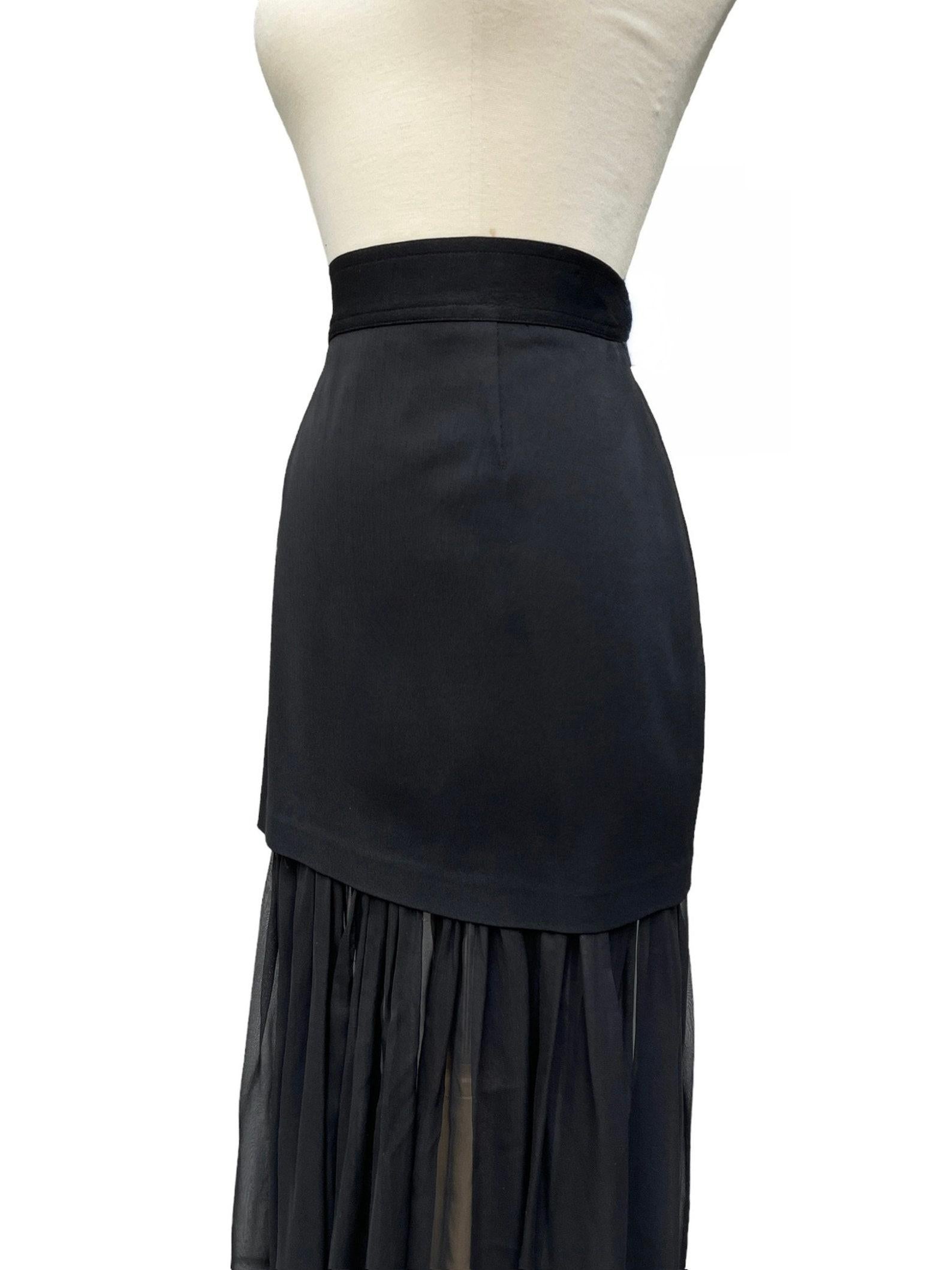 1990s Gemma Kahng Black Skirt For Sale 1