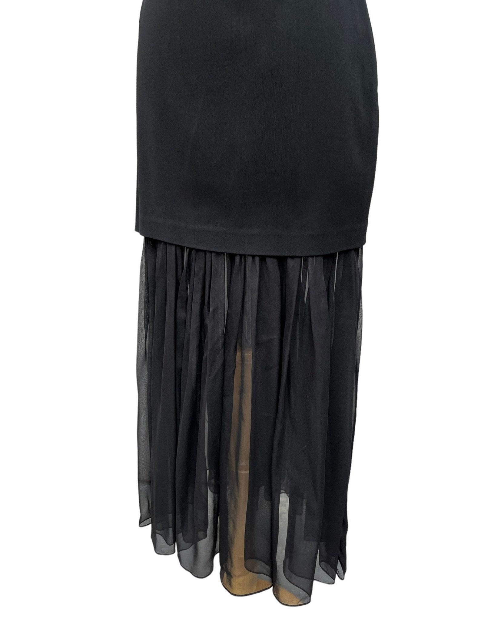 1990s Gemma Kahng Black Skirt For Sale 2