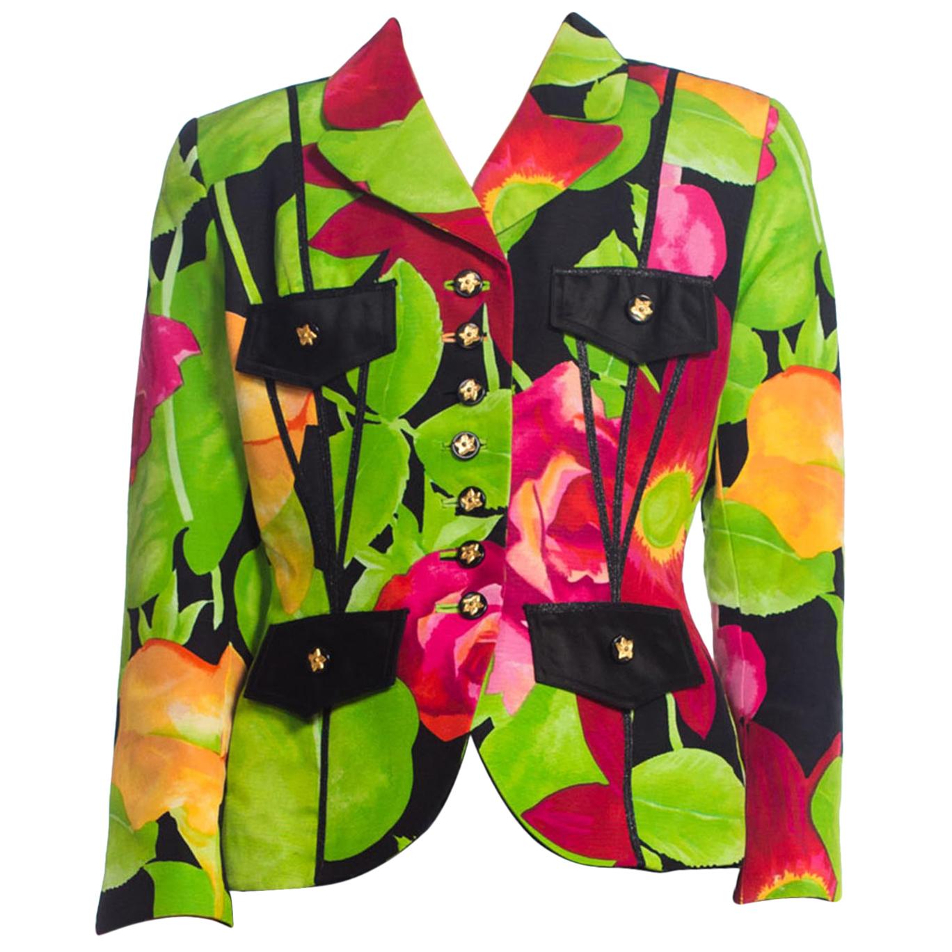 1990S GEMMA KAHNG Fran Drescher Vibes Floral Blazer Jacket