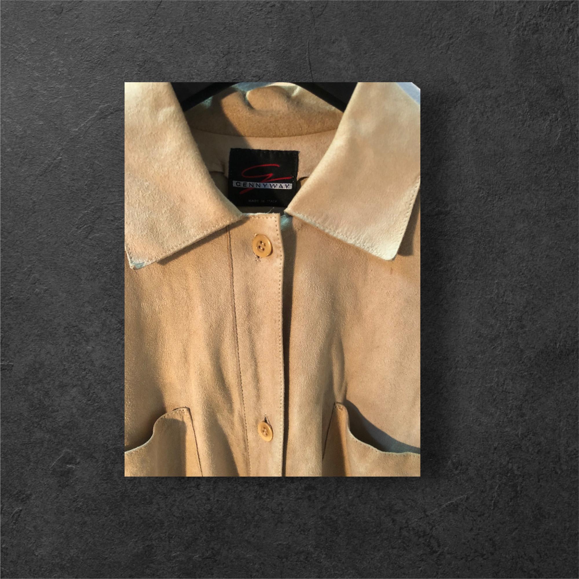 Vestido sastre de mezcla de lana Gennyway de los años 90 con silueta estructurada Marrón en venta