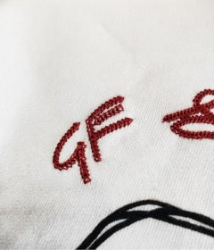 1990er Jahre GF Ferre Sweatshirt Pullover mit Grafik „God Save The King“ Streetwear Oversize