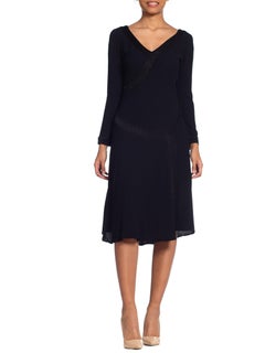 1990s Ghost Bias Rayon Crepe & Satin 1930's Style Dress