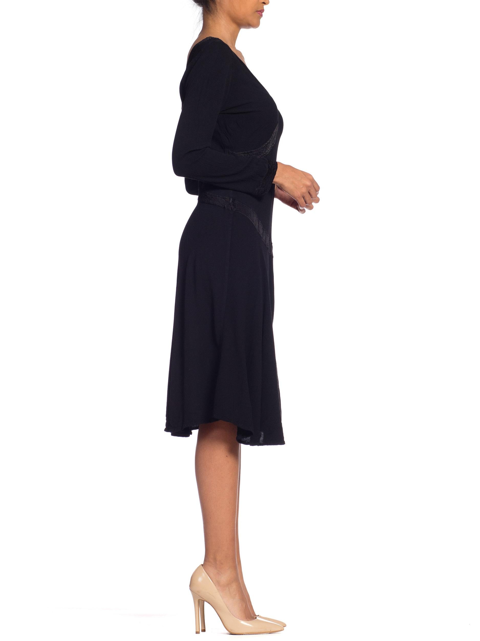 1990s Ghost Bias Rayon Crepe & Satin 1930's Style Dress In Excellent Condition In New York, NY