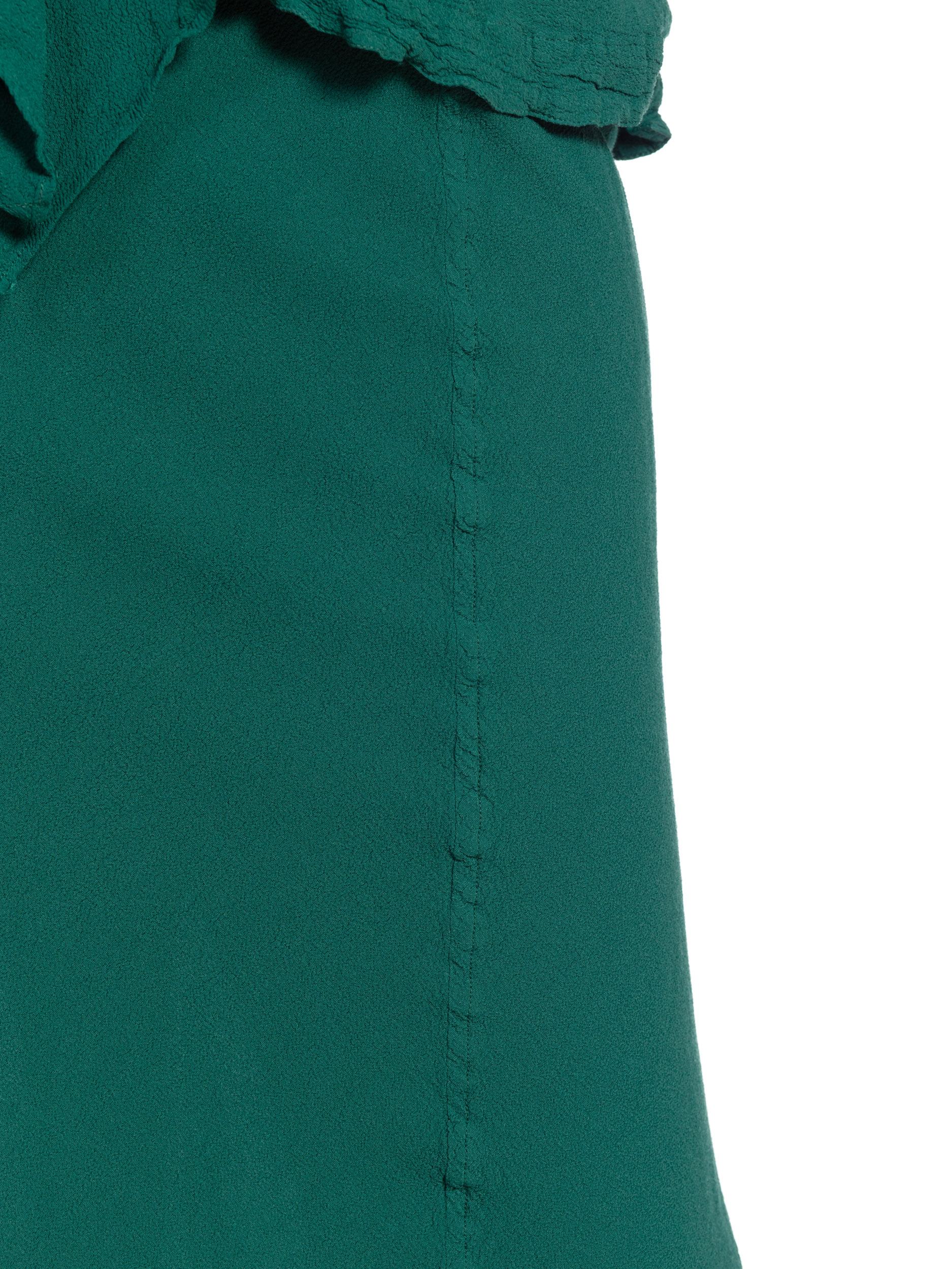 1990s Ghost Bottle Green Bias Rayon Crepe 3-Piece Skirt, Cami & Top 11