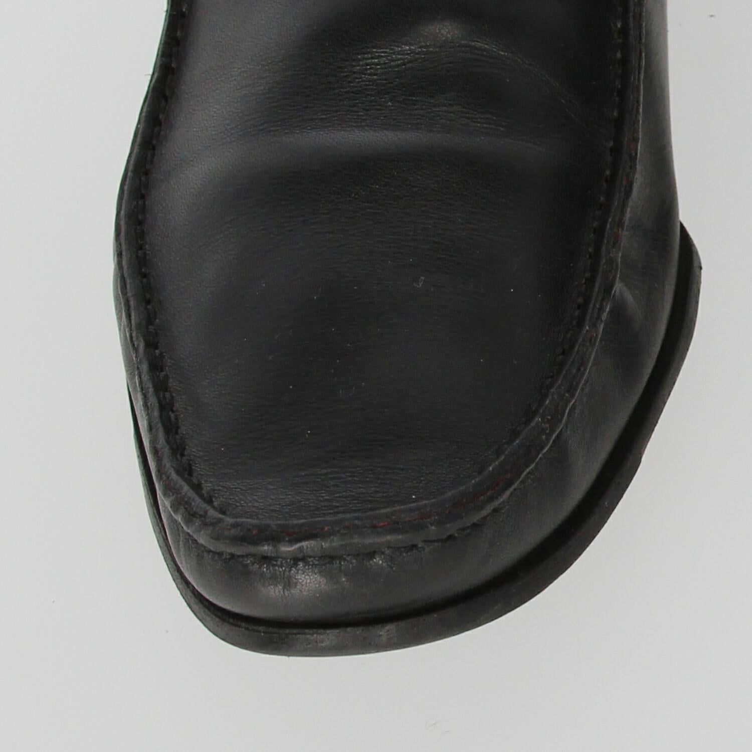 1990s Gianfranco Ferré Black Loafers 6