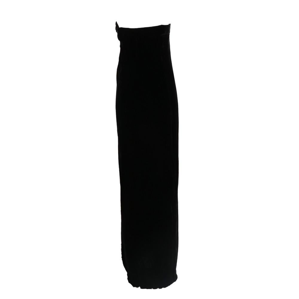 1990s Gianfranco Ferré Black Velvet Dress In Good Condition In Lugo (RA), IT