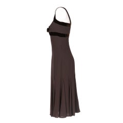 1990er Gianfranco Ferré Braunes Kleid