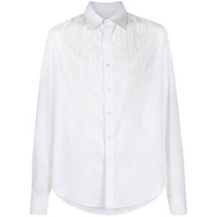 1990s Gianfranco Ferré Embroidered White Shirt