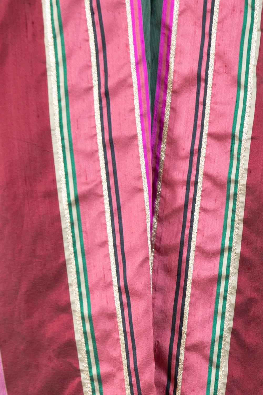 1990S Gianfranco Ferre Green Pink Silk & Lurex Jacket For Sale 5