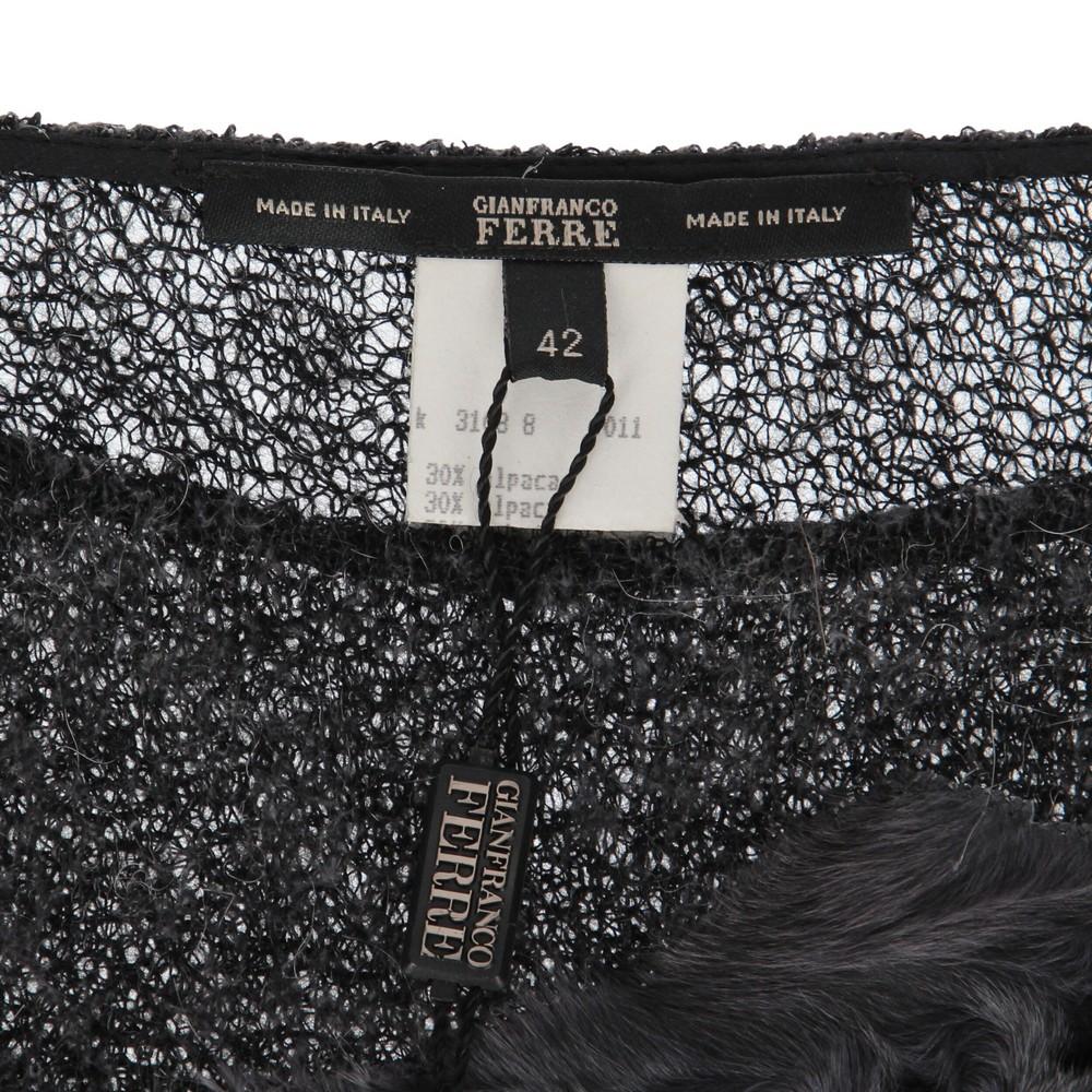 1990s Gianfranco Ferré Grey Furry Sweater 2