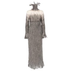 Vintage 1990s Gianfranco Ferré Grey Long Dress