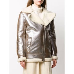 1990s Gianfranco Ferré Metalized Short Sheepskin Coat